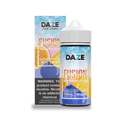 7 Daze Fusion Lemon Passionfruit Blueberry CHILLED Vape e-Liquid 100mL - Beyondvape