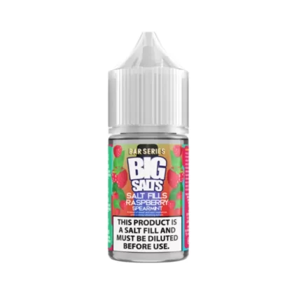Big Salts Raspberry Spearmint – 20ml Salt Fills E Liquid - 5mg Nic Strength Including 1 x Blue Salt Shot, 10mg Nic Strength Including 1 x Pink Salt Shot