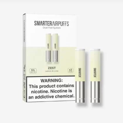 Zest – Smarter AirPuffs Flavored Nicotine Pods – Lemon & Lime – 2-Pack - Ejuicewarehouse