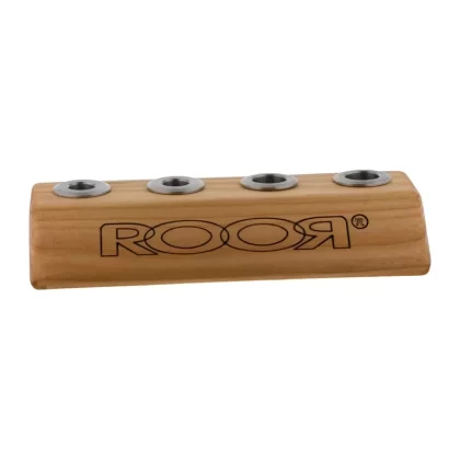 RooR® | Wooden Bowl Holder | 14mm/19mm – 4 Holder – Light Wood - Vape Store