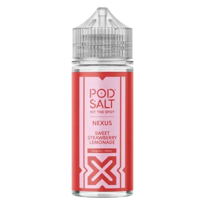 Pod Salt Sweet Strawberry Lemonade 100ml Vape Juice By Nexus - Nic Shots#0 Nic Shots>1 x 18mg Nic Shot>2 x 18mg Nic Shots