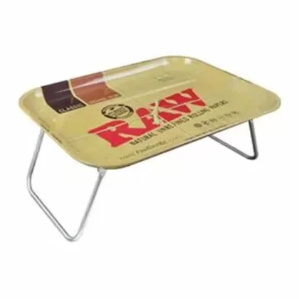 RAW XXL Metal Dinner/Rolling Tray w. Foldable Legs (20.5″ x 14.45″)