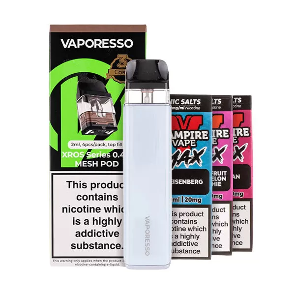 Vaporesso XROS 6 Mini Pod Kit Bundle - Plume Blue / 0.8ohm - Image 3