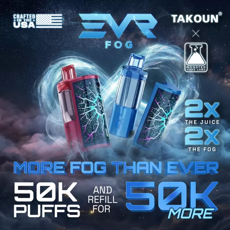 EVRFOG 100K Refillable Disposable KIT - Icy Mint (Texas Compliant) - Image 2