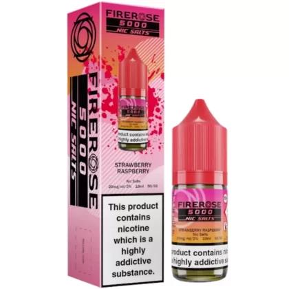 Strawberry Raspberry Nic Salt E-Liquid Firerose 5000 by ELUX (10ml) - 10mg