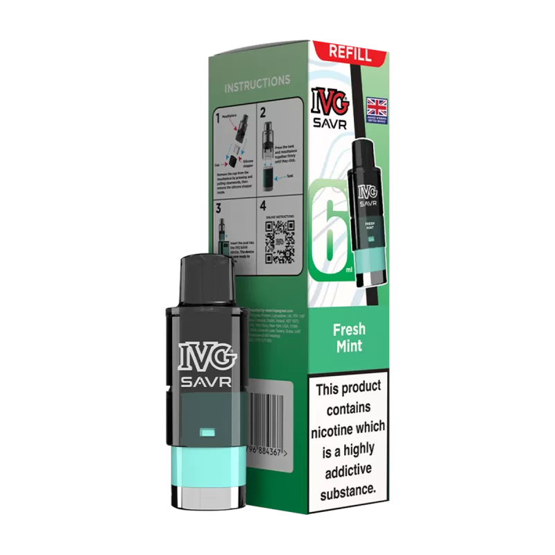 Fresh Mint IVG SAVR Refill Pack - 20mg - Vape Product