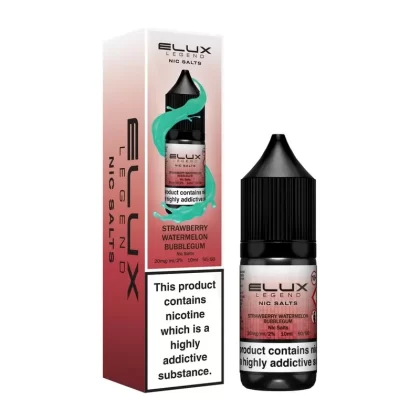 ELUX LEGEND STRAWBERRY WATERMELON BUBBLEGUM 10ML NIC SALT E-LIQUID - Strength#10MG>20MG