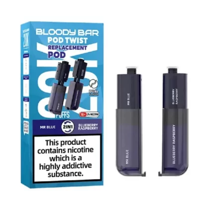 Bloody Bar Pod Twist 20K Prefilled Pod Mr Blue / Blueberry Raspberry - Nicotine Strength#20mg (1C8F66)
