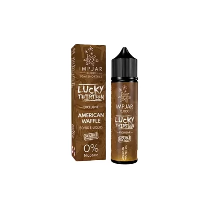 Lucky 13 Imp Jar 50 ml Shortfill E-Liquid (0 mg) – 50VG/50PG-Mischung - Geschmack#Amerikanische Waffel>Schwarze Johannisbeere Anis Menthol>Blaue Himbeere & Limette>Blaue Himbeere & Erdbeer-E