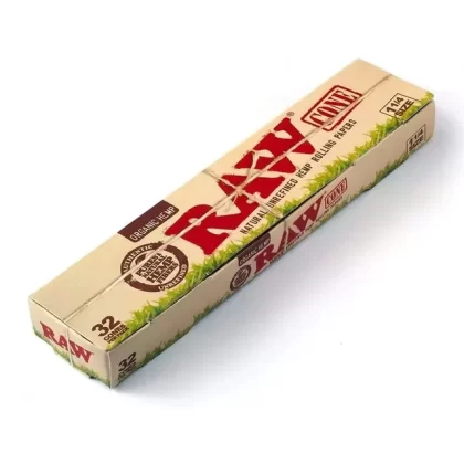 Raw Organic 1 1/4 Pre-Rolled Cones (32-Pack) - Ejuicewarehouse