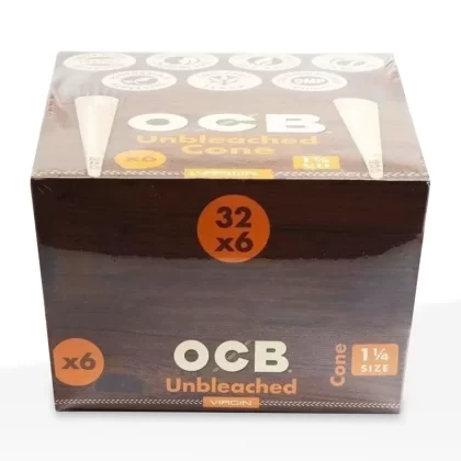 OCB® | Pre-Rolled Cones 1¼ Size | 84mm – Brown Paper – 32 Count