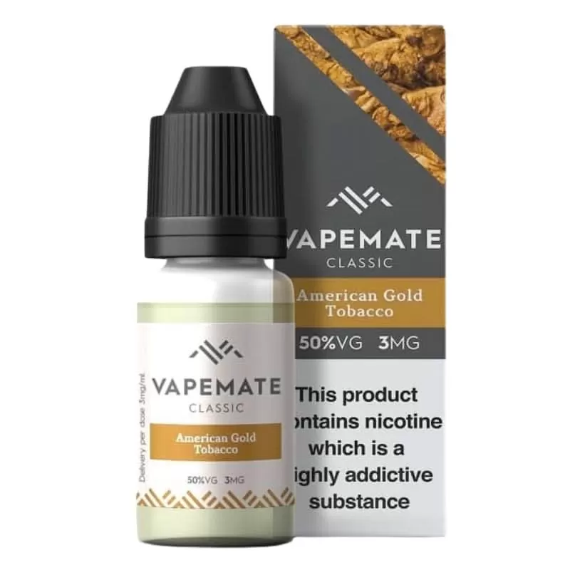 American Gold Tobacco E-Liquid by Vapemate (10ml)