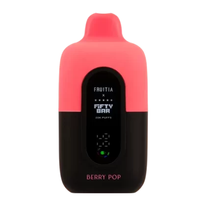Berry Pop FRUITIA X Fifty Bar 20K - Consumer; Vape Product; 5 Pack, Single