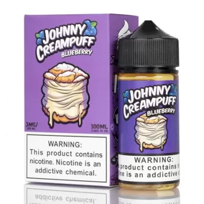 JOHNNY CREAMPUFF – BLUEBERRY BY TINTED BREW JUICE CO – 100ML – 3MG