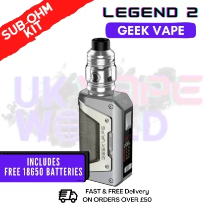 Silver GeekVape Aegis Legend 2 L200 Sub Ohm Kit – ONLY £44.99