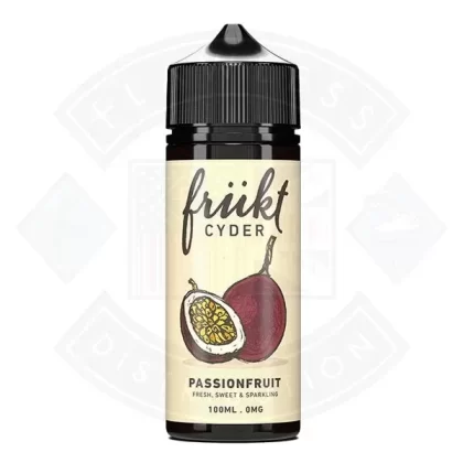Frukt Cyder E-Liquid – Passionfruit 0mg 100ml Shortfill