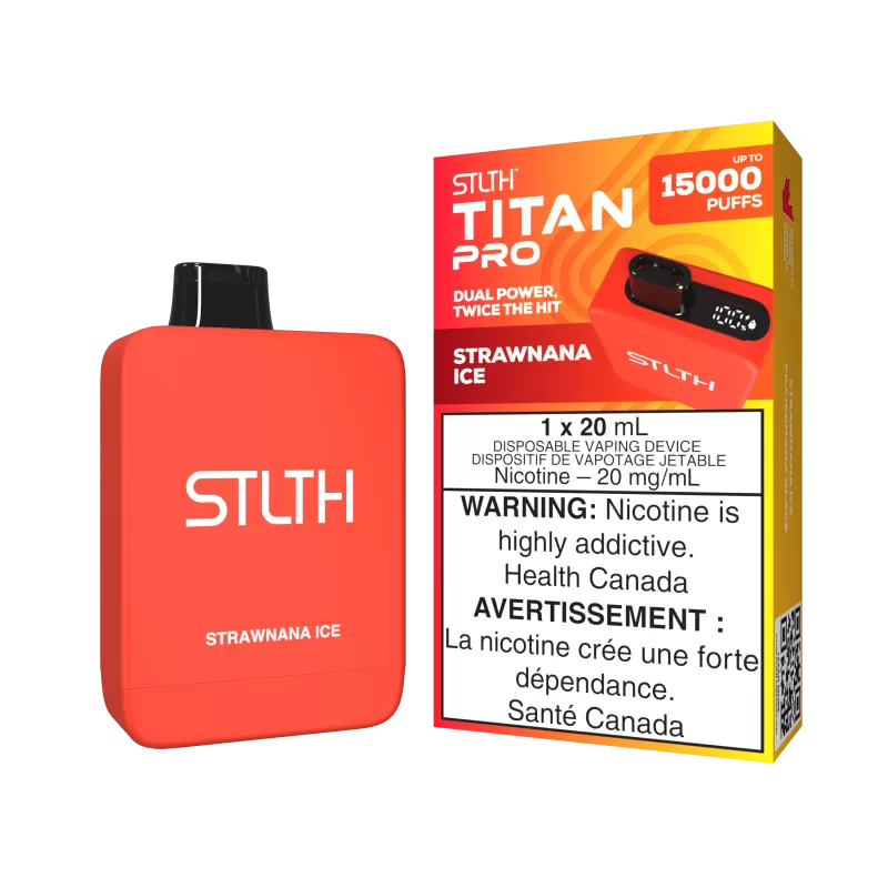 STLTH TITAN PRO - Strawnana Ice - 20 mg/mL (wholeseller) - Excise ON, 20 mg/mL (wholeseller) - Excise AB