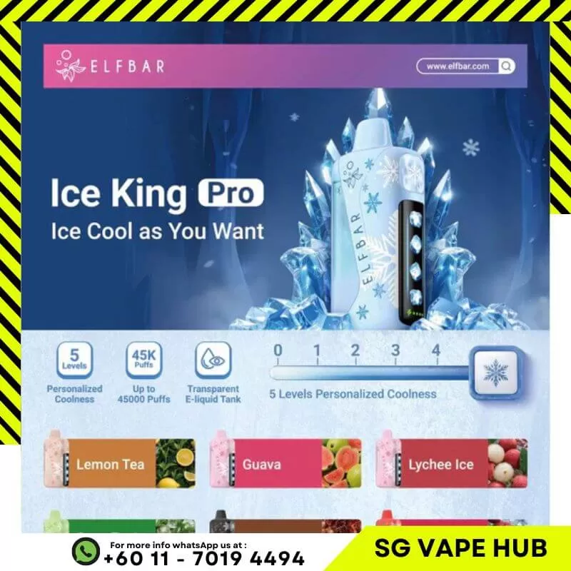 ELFBAR ICE KING 45,000 Puffs - Peach Ice - Image 2