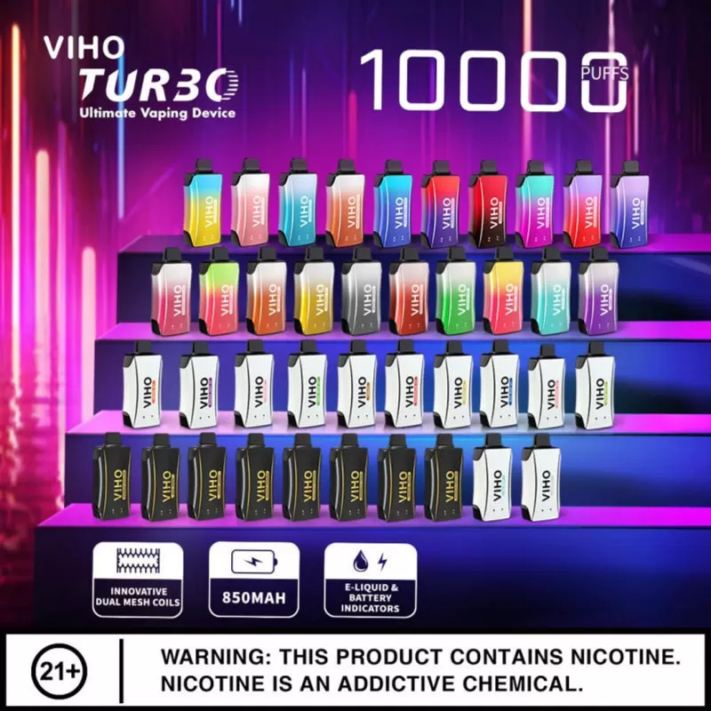 VIHO Turbo 10K - Coconut Pineapple (Black Gold) - Vapeciga - Image 3