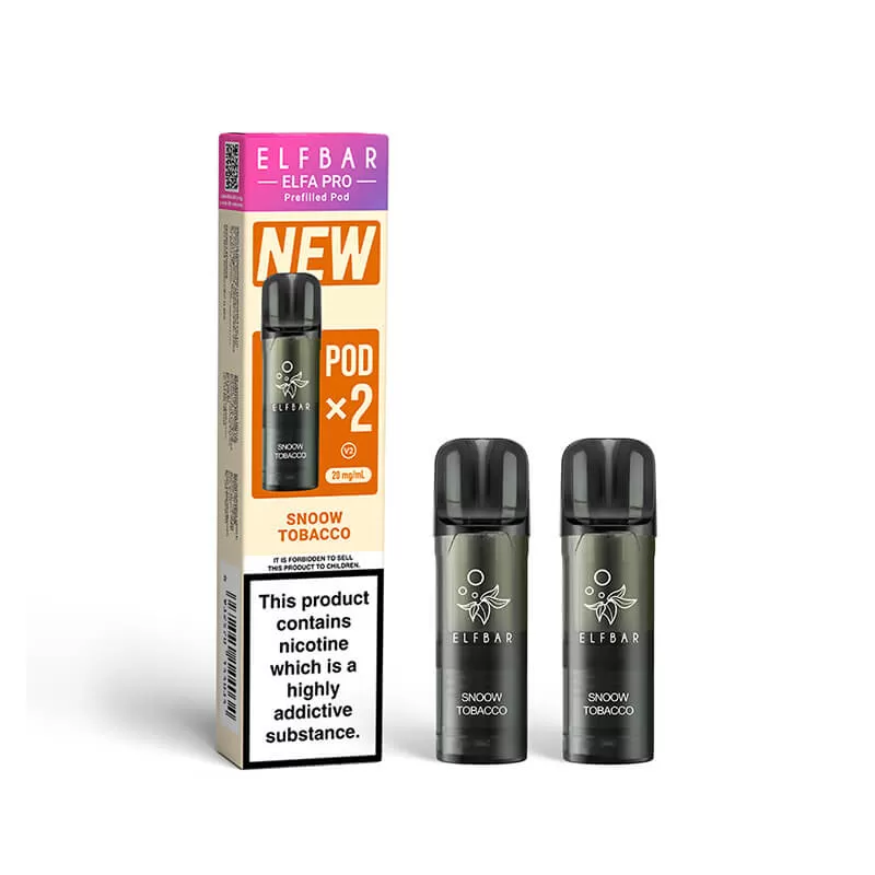 Elf Bar Elfa Pro Snoow Tobacco Prefilled Pod 20mg - 2 Pack - Image 2