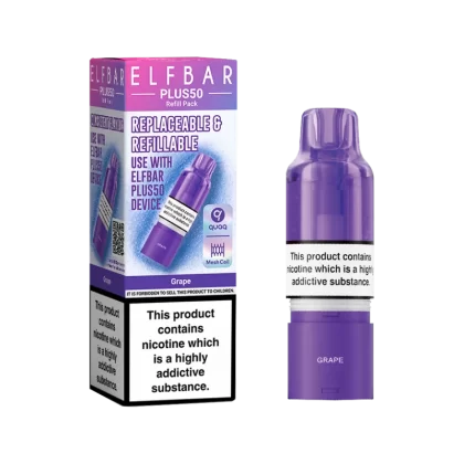 Grape ElfBar Plus 50 Refill Pack - Vapeshop Co