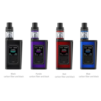 Smok Majesty 225W Starter Kit Carbon Fiber Edition With TFV8 X-Baby Tank(4ML) - Purple Carbon Fiber and Black