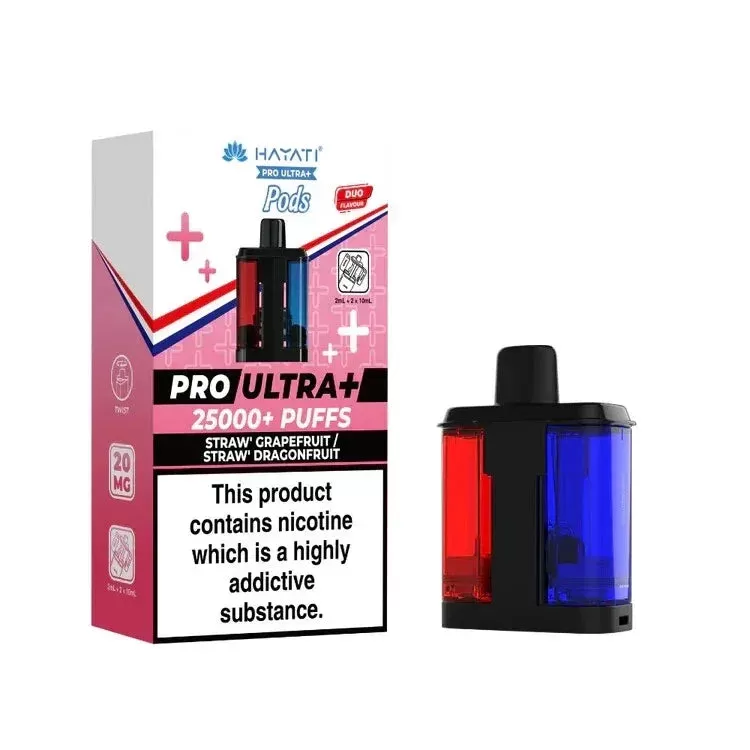Hayati Pro Ultra Plus 25K Prefilled Pods - Box of 5 - Fruit Bomb / Straw Watermelon B-Gum - Image 3