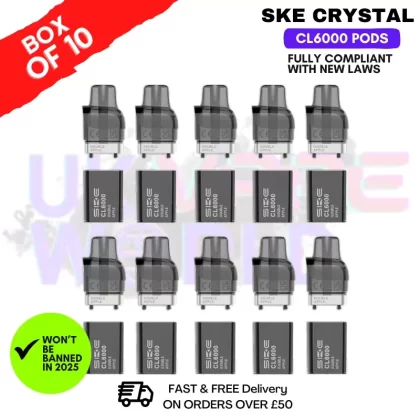 Double Apple SKE Crystal CL6000 Prefilled Pod Box Of 10