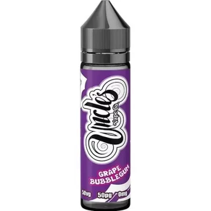 GRAPE BUBBLEGUM E LIQUID BY UNCLES VAPE CO 50ML 50VG