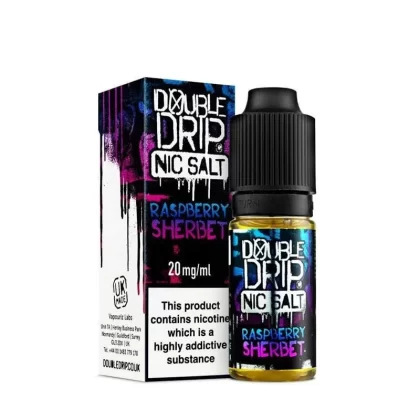 RASPBERRY SHERBET NIC SALT E-LIQUID BY DOUBLE DRIP - Nicotine Strenght#10ml Bottle - 10mg Nicotine>10ml Bottle - 20mg Nicotine