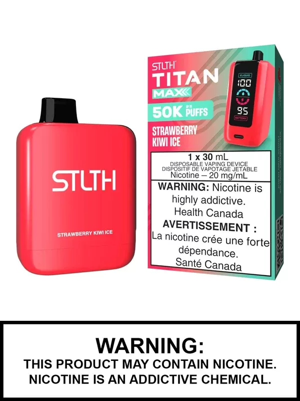Strawberry Kiwi Ice STLTH Titan Max Disposable Vape