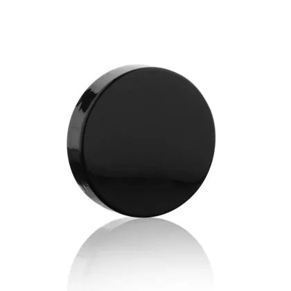 Plastic Cap | Smooth Gloss w/ Foam Liner | 43mm – Black