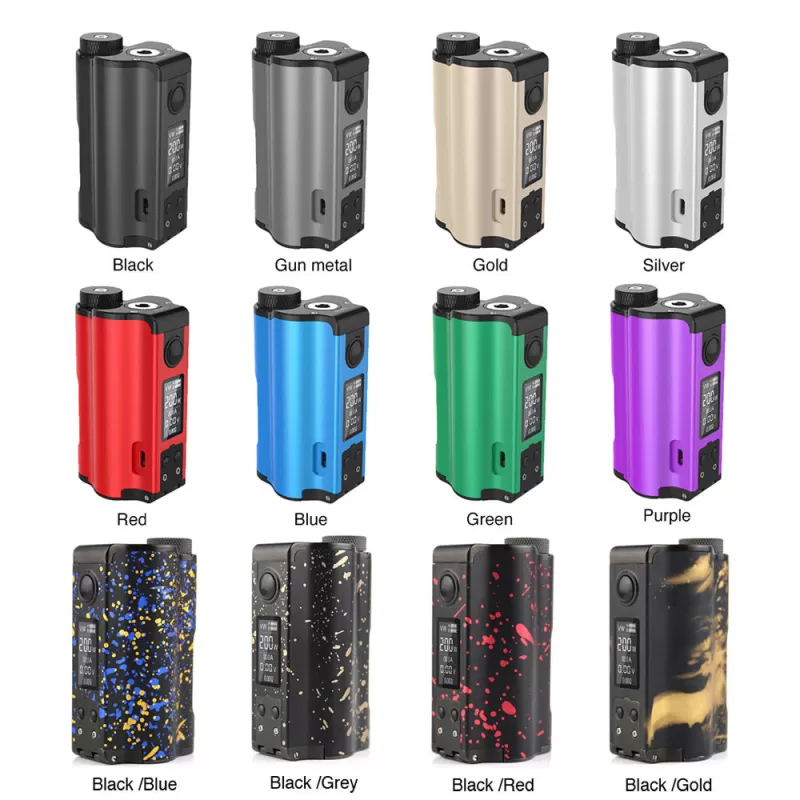 Dovpo Topside Dual 200W Squonker Box Mod (V3) (Upgraded) - Black