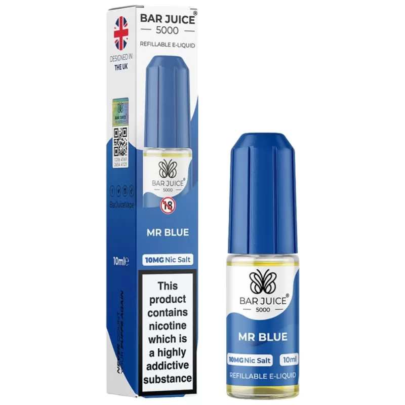 Mr Blue Nic Salt E-Liquid by Bar Juice 5000 (10ml) - 20mg