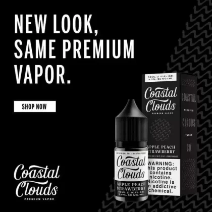 Iced Apple Peach Strawberry Confections E-Liquid by Coastal Clouds - Size#60ml~Nicotine#0MG