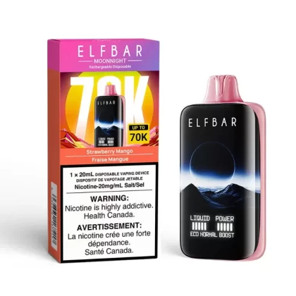 Elf Bar MoonNight Disposable Vape – 70K Puffs – Strawberry Mango - Please Select#Ontario>Outside Ontario
