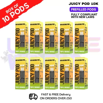 Triple Mango Juicy Pod 10K Prefilled Pods Box Of 10