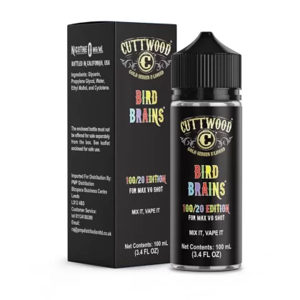 Cuttwood Bird Brains 100ml Vape Juice - O Nic Shots, 1 x 18mg Nic Shot