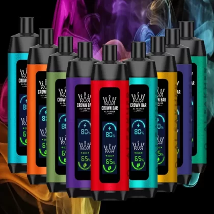 Al Fakher Crown Bar 8000 Pro Dual Mode Rechargeable Disposable Kit (Big Cloud) - Lush Ice
