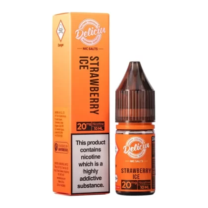 Strawberry Ice Nic Salt E-Liquid by Deliciu - Product Strength#10mg>20mg