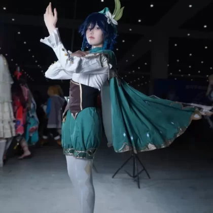 Anemo Archon Bard Venti Cosplay Costume - Green Wind God Outfit
