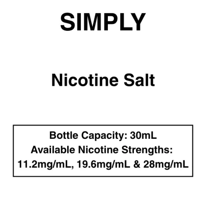 Simply Salts- Nic Salts- 30ml