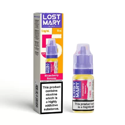 Lost Mary Nic Salt E-Liquid Strawberry Banana 10ml - Nicotine Strength#20mg>10mg>5mg (6CB4EA)