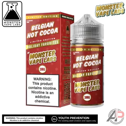 Belgian Hot Cocoa E-Liquid By Holiday Monster Vape Labs 100mL - Vape Product, Vape Product (9A98B0)