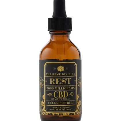 The Hemp Division Rest – CBD Hemp Extract Extra Strength Tincture – 3000 MG