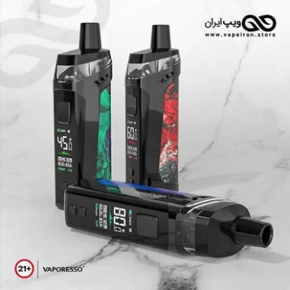 80 Vaporesso Target PM80 - Black, Blue; Vape Product, Vape Product; 102mm X 24.5mm X 33.4mm