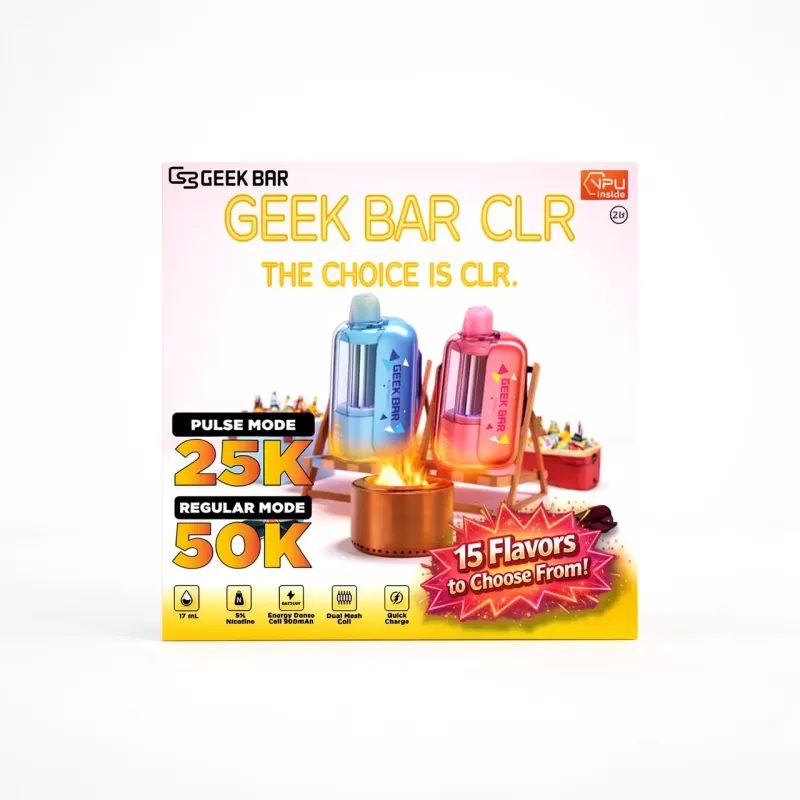 Geek Bar CLR 50K 50000 caladas 17ml recargable - Fumotvapemexico