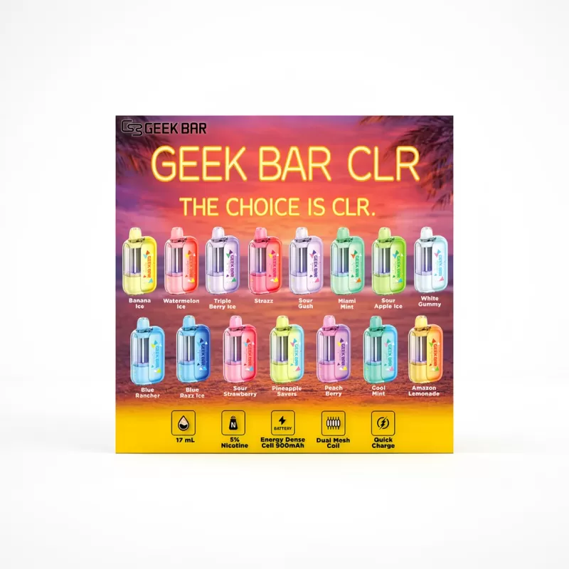 Geek Bar CLR 50K 50000 caladas 17ml recargable - Fumotvapemexico - Image 2