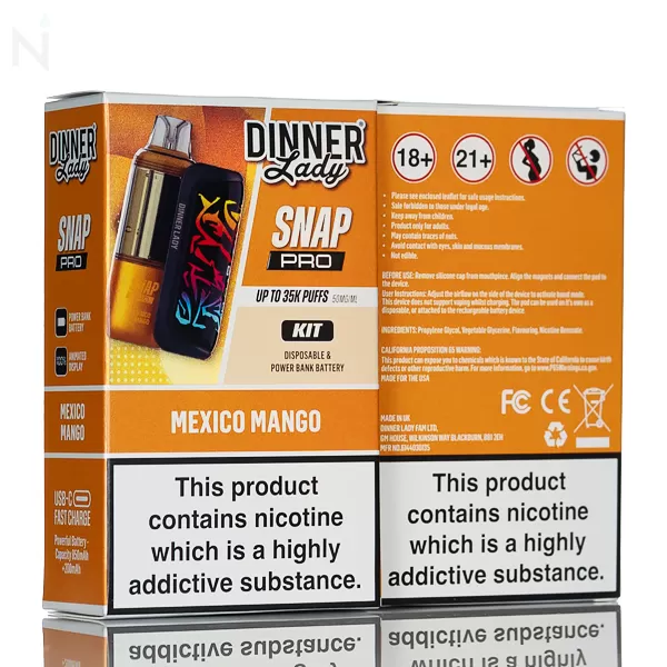 Dinner Lady Snap Pro 35K Disposable Kit - Peach Blue Slushy - Image 3