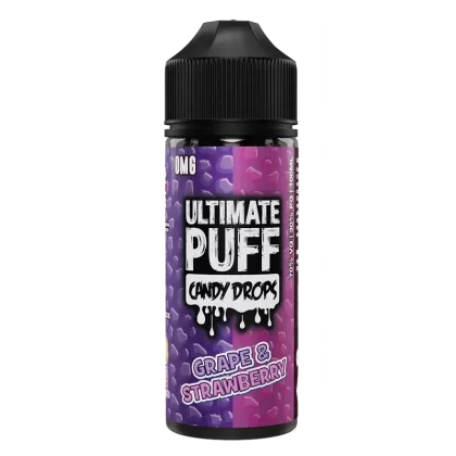 Ultimate Puff Candy Drops Grape & Strawberry 100ml Shortfill E-Liquid - Ecigpremium